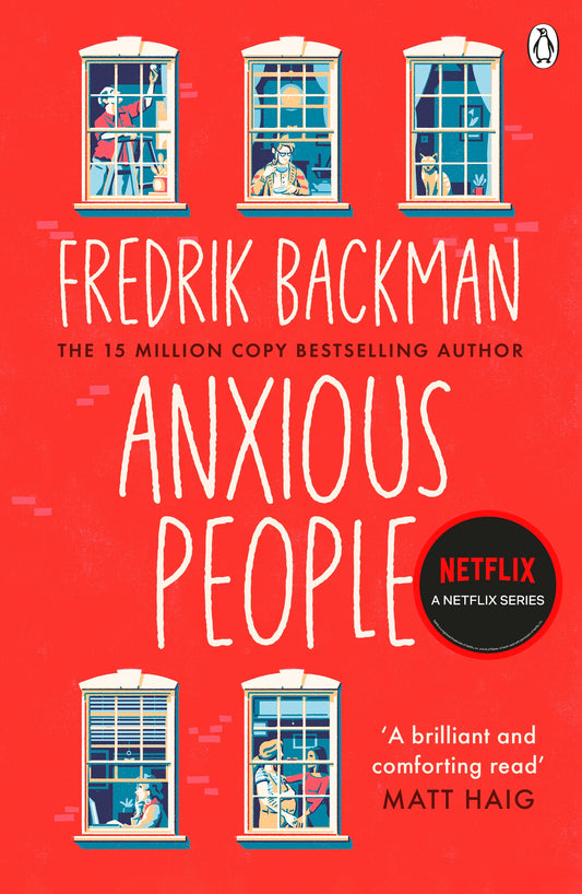 Anxious People by Fredrik Backman by Author’s book & bookmarks – book cover